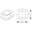 ROSIERES - table de cuisson vitrocéramique 59cm 4 feux 6500w noir - rh64dbcp/2 - vignette