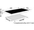 AIRLUX - table de cuisson à induction 78cm 3 feux 6700w noir - ati83bk - vignette