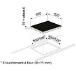 AIRLUX - Table De Cuisson Induction 60cm 3 Feux 7400w Noir - ATIF63BKM - vignette