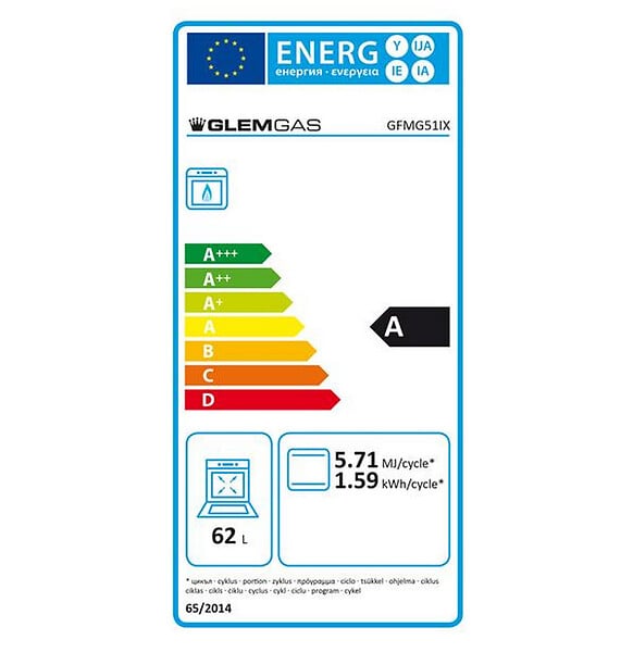 GLEM - Four Intégrable 62l 60cm émail Inox - GFMG51IX - large