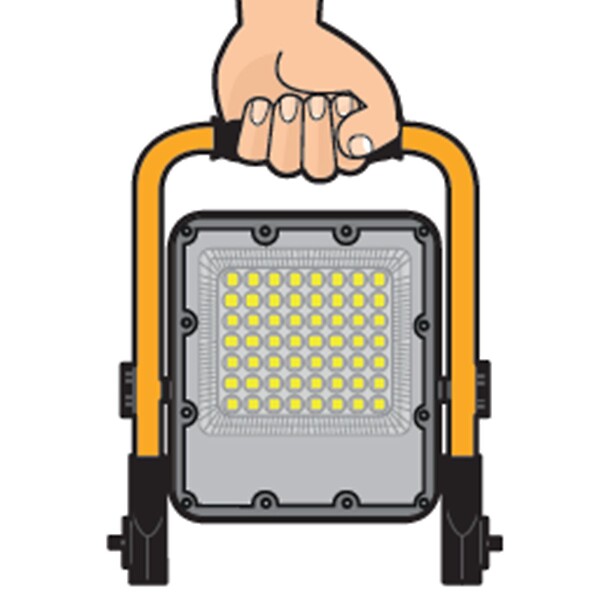 ASLO - Projecteur LED rechargeable 30W 1200Lm 6000K Extérieur/Intérieur 3 modes Autonomie 4-12h ASLO - large