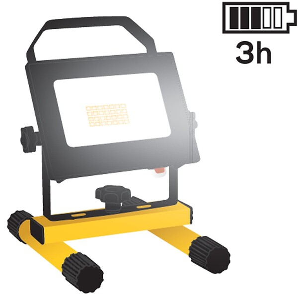 ASLO - Projecteur LED spot SMD rechargeable 10W 500Lm 6500K Extérieur/Intérieur IP65 ASLO - large