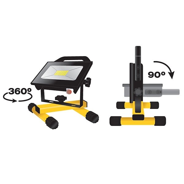ASLO - Projecteur LED spot SMD rechargeable 10W 500Lm 6500K Extérieur/Intérieur IP65 ASLO - large