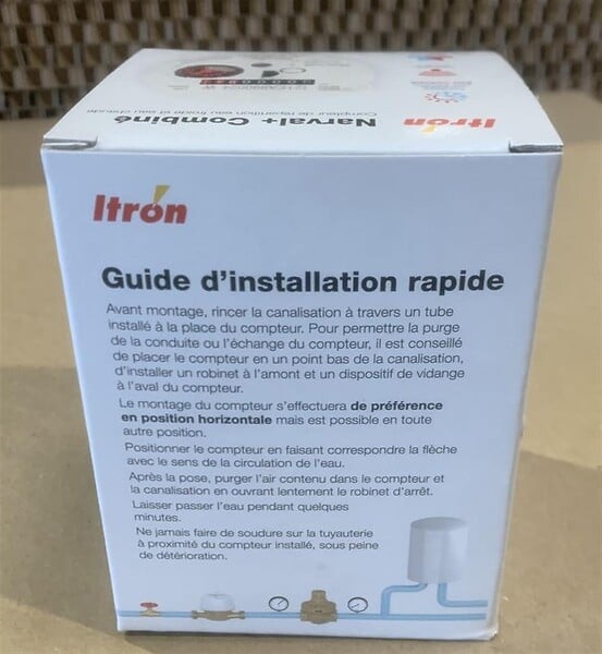 ITRON - Compteur combiné Narval Itron  - Eau chaude et eau froide - Filetage Mâle - Racc 20X27mm - large