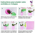 GT GARDEN - Lot de 3 pots pour orchidées avec réserve d'eau - Arte-dea rose transparent 2 litres - vignette