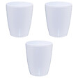 GT GARDEN - Lot de 3 pots pour orchidées avec réserve d'eau - Orchidea blanc 2 litres - vignette