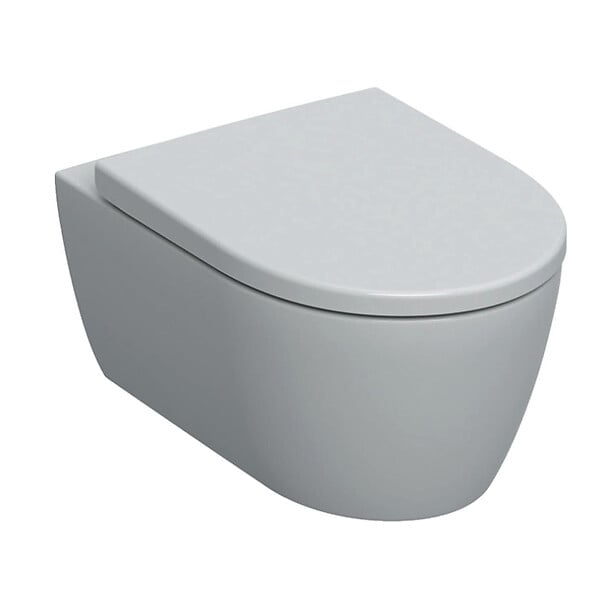 GEBERIT - Geberit iCon WC suspendu Rimfree avec fixations invisibles, caréné, avec abattant softclose (501.664.00.1) - large