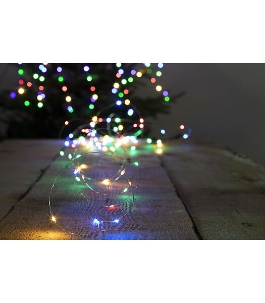 FEERIC LIGHTS & CHRISTMAS - Guirlande lumineuse solaire 30 mètres 300 MicroLED Multicolore 8 jeux de lumière - large