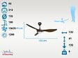 KLASSFAN - Ventilateur de plafond ø132 cm avec LED et Wifi Réversible Hypersilence - vignette