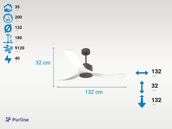 KLASSFAN - Ventilateur de plafond Wifi Moteur à courant continu Télécommande Hypersilence Mémoire Shopify Vendible (AUTOMATIQUE) - large
