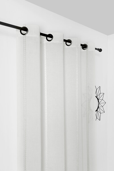 LINDER - Voilage à œillets Célestine - Blanc - 150x280cm - large