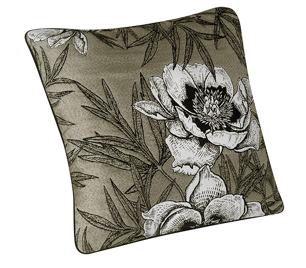 LINDER - Coussin garnis PEONIA VERT 45x45cm - large