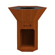 BARBECOOK - Barbecue bois acier corten - Nestor Original - 92 cm - vignette