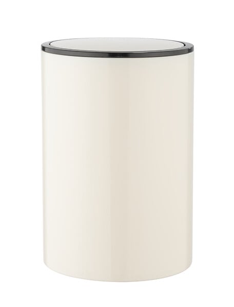 WENKO - Poubelle plastique Inca Crème/Noir 5L - large