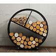 COOK KING - Range-bûches rond DIEGO en acier noir Ø 80 cm - vignette