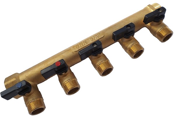 GUARESKI - Collecteur MF 3/4 - 4 départs 1/2" - 1 arrivée 3/4"- réf : COLVE44 - GUARESKI - large
