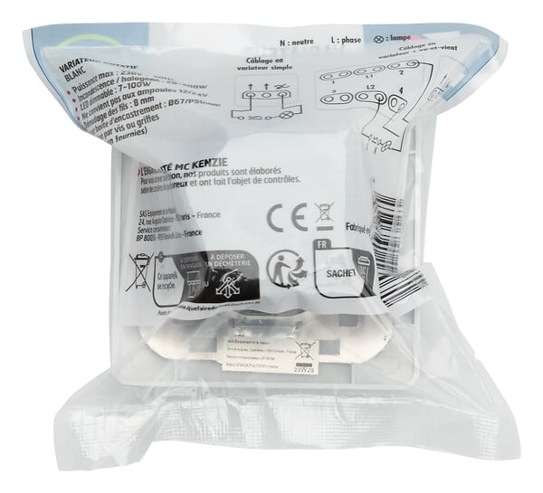 MC KENZIE - Variateur rotatif Simply - Blanc - large