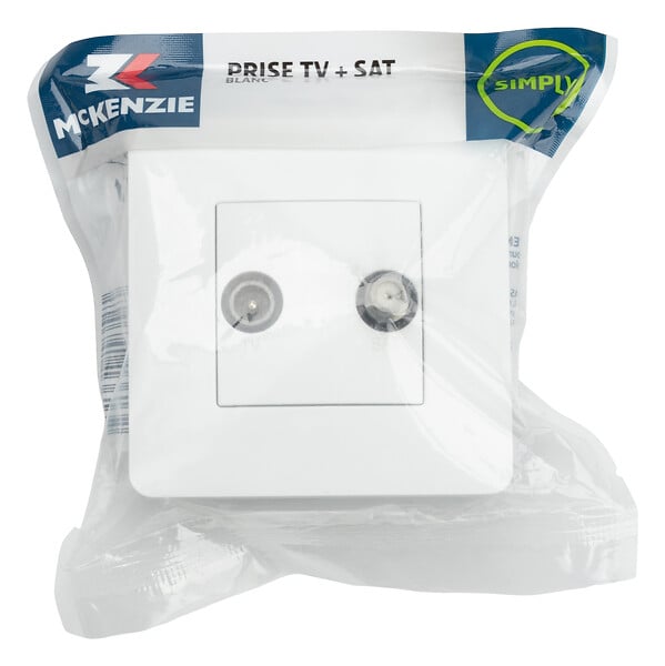 MC KENZIE - Prise TV avec SAT Simply - Blanc - large