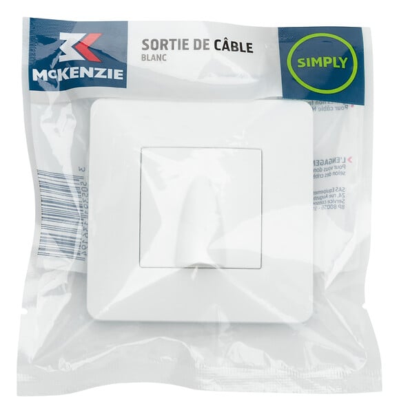 MC KENZIE - Sortie de câble Simply - Blanc - large