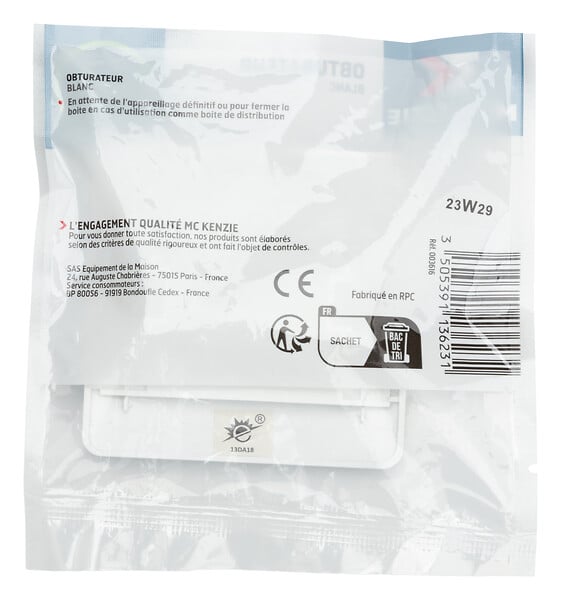 MC KENZIE - Obturateur Simply - Blanc - large