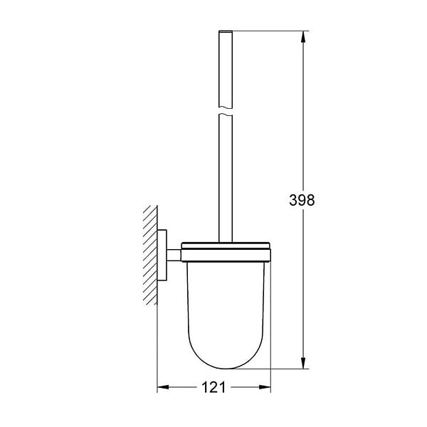 GROHE - Porte brosse WC ESSENTIALS GROHE 40374001 - Chrome - large