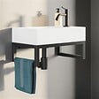 AQUARINE - Lave-mains blanc mat avec support noir - CAMDEM PACK - Lave-mains blanc avec support - vignette