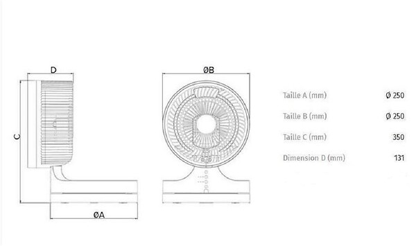 VORTICE - Ventilateur pliable et compacte - Nordik Vent - Ventilateur Nordik pliable et compact - Blanc - large