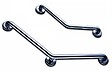 AKW - Barre d'appui coudée 135° verticale ou horizontale en inox poli - 2 points de fixation - vignette