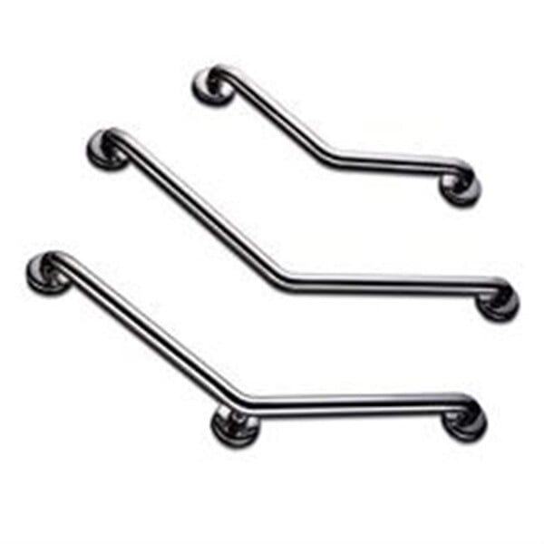 AKW - Barre d'appui coudée 135° verticale ou horizontale en inox poli - 2 points de fixation - large