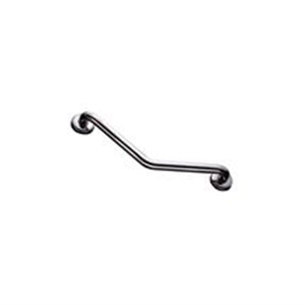 AKW - Barre d'appui coudée 135° verticale ou horizontale en inox poli - 2 points de fixation - large