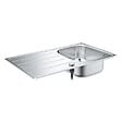 GROHE - Évier K200 GROHE 31552SD1 1 bac + 1 égouttoir - inox - vignette