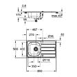 GROHE - Évier K200 GROHE 31552SD1 1 bac + 1 égouttoir - inox - vignette