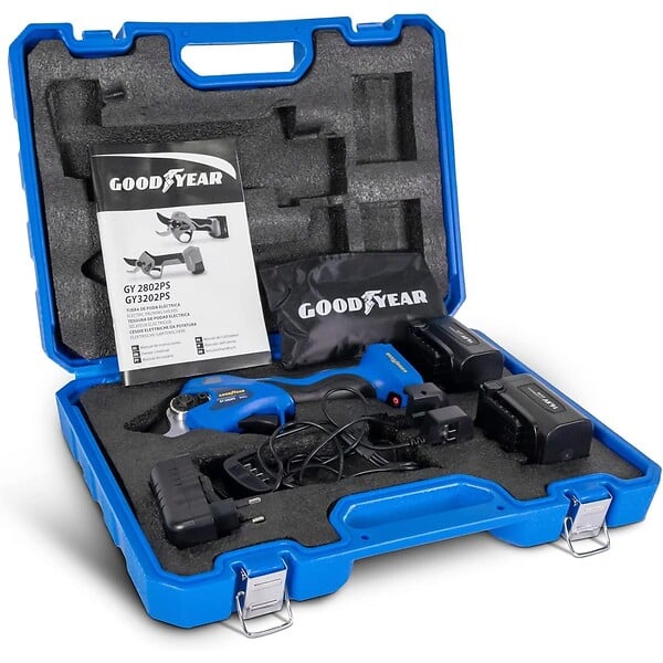 GOODYEAR - Sécateur électrique Professionnel 16,8V + 2 Batteries Lithium 2Ah Ø Coupe 32 mm Moteur Brushless GOODYEAR - large