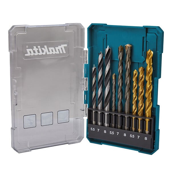 MAKITA - Set de forets métal / maçonnerie / bois MAKITA D-71978 Kit de perçage 9 pièces - large