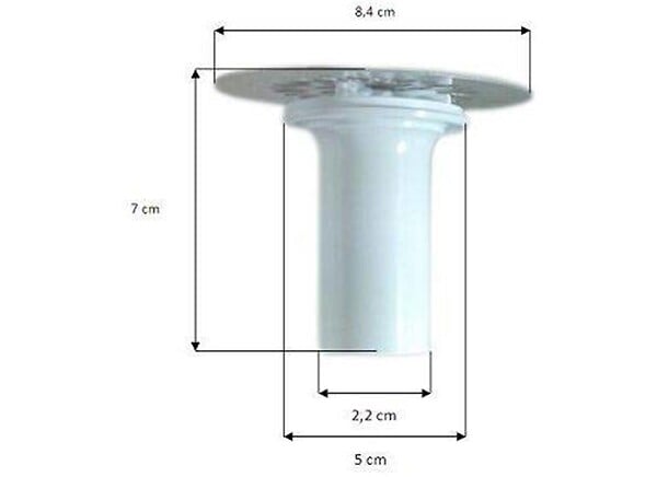 NICOLL - Ensemble siphon à grille pour vidage de receveur de douche - Grille siphon ( grille inox + panier plastique) - large