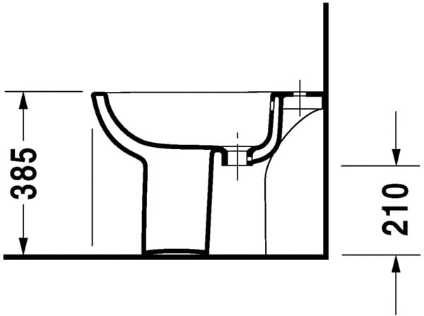 DURAVIT - Bidet D-CODE - en céramique - blanc- réf : 2238100000 - DURAVIT - large