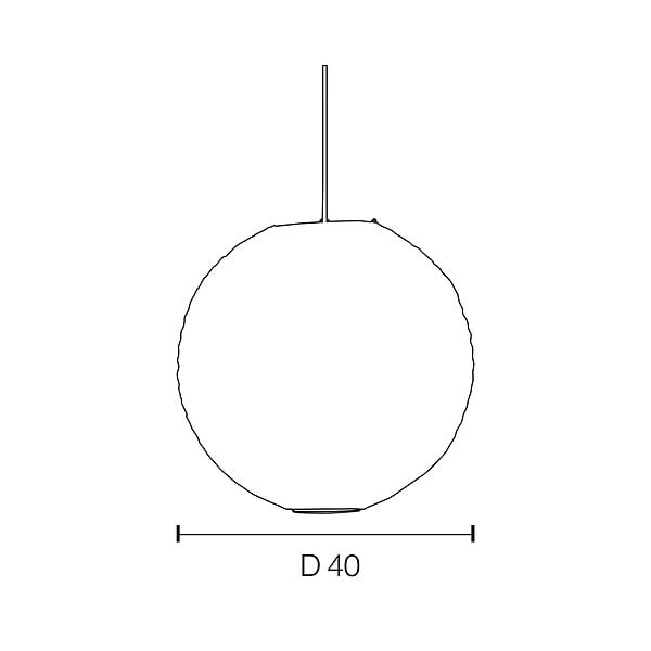 COREP - Suspension papier lama Corep BALL D40cm. - large