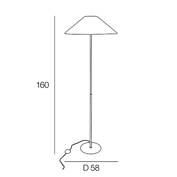 COREP - Lampadaire métal et raphia naturel PLAYA - Naturel - H160cm - large