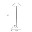 COREP - Lampadaire métal et raphia naturel PLAYA - Naturel - H160cm - vignette
