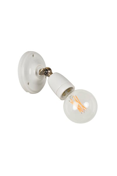 COREP - Applique murale céramique Bianca - Tête orientable - Blanc - large