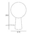 COREP - Lampe verre brun Corep BULLA H26.50cm. - vignette