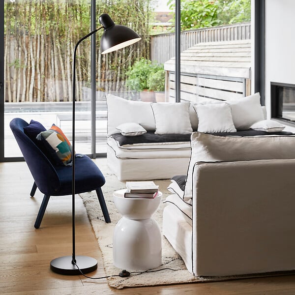 COREP - Lampadaire métal noir mat Corep MARCEL H163cm. - large
