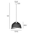 COREP - Suspension métal noir Corep OTTAWA D45cm. - vignette