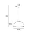 COREP - Suspension métal ICONE Caramel D45cm - vignette