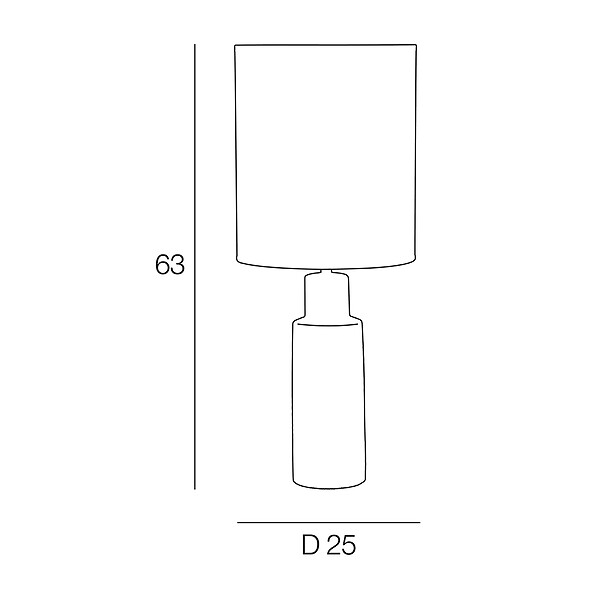 COREP - Lampe céramique SANTAL Brun H63cm - large