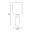 COREP - Lampe céramique SANTAL Brun H63cm - vignette