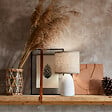 COREP - Lampe de table céramique Gaia Blanc mat 26cm - vignette