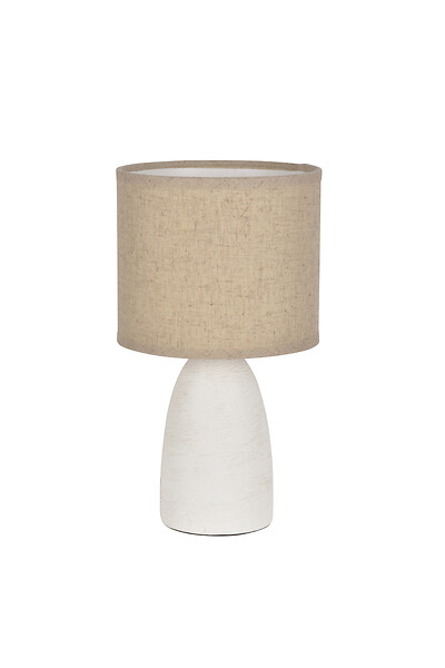 COREP - Lampe de table céramique Gaia Blanc mat 26cm - large