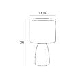COREP - Lampe de table céramique Gaia Blanc mat 26cm - vignette