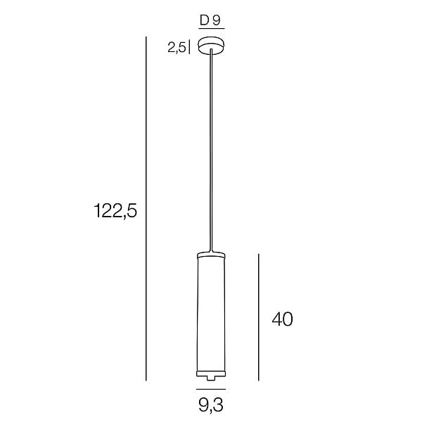 COREP - Suspension métal Faraday Noire H122.5cm - large